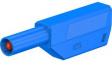 22.2633-23 Stackable Banana Plug \x1a4mm Blue 32A 60V Gold-Plated