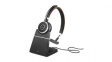 6593-823-399 Headset, Evolve 65, Mono, On-Ear, 20kHz, Wireless, Black / Red