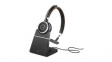 6593-823-399 Headset, Evolve 65, Mono, On-Ear, 20kHz, Bluetooth, Black / Red