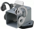 CKAX 03 IAN angled bulkhead housings with single lever, with stainless steel lever