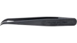 707A.SV Full Plastic Tweezers ESD PVDF Angled/Pointed/Curved 115mm