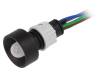 LRGB-D10-24AC/DCWK, Индикат.лампа: LED; вогнутый; 24ВDC; 24ВAC; Отв: O13мм; IP40, POLAM-ELTA