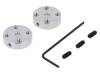 ALUMINUM MOUNTING HUB FOR 3MM SHAFT #4-4, Крепление колеса; Ось: гладкая; Кол-во шт: 2; Диам.вала: 3мм, POLOLU