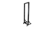 2POSTRACK42 2-Post Rack with Casters, 42U, Steel, 300kg, Black