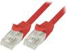 CP1014U Patch cord; U/UTP; 5e; многопров; CCA; ПВХ; красный; 0,25м; 26AWG