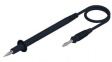 PL 3 SW Test Lead with Probe \x1a4mm 1m Black Nickel-Plated Brass