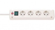 1150650124 Outlet Strip 4x Type F (CEE 7/3) - Type F (CEE 7/4) White 1.5m
