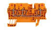 1636790000 Feed-through Terminal Block, Tension Clamp, 3 Poles, 24A, 2.5mm\x1a, Orange