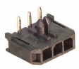 43650-0300 Male connector single row 90deg. 3p