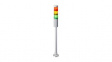 LR4-302PJNU-RYG Stacking Beacon, Pole Mount, Green/Orange/Red, LR4, 24VDC, Silver