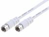 CABLE-F/F-2.5 Кабель; 2,5м; вилка F, с обеих сторон; с двойным экраном; белый