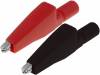 AX-CR-01-SET, Зажим "крокодил"; 5А; черный и красный; Длина:55мм; Изоляция: ПВХ, AXIOMET