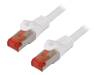 CQ2041S Patch cord; S/FTP; 6; многопров; Cu; LSZH; белый; 1,5м; 27AWG