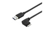 USB3AU2MRS Charging Cable Right Angle USB-A Plug - USB Micro-B Plug 2m USB 3.0 Black