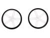 WHEEL 70?8MM PAIR WHITE, Колесо; Диам.вала:3мм; Ось: D-образный профиль; белый; резина, POLOLU