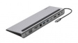 INC004BTSGY Docking Station USB-C - Audio/DisplayPort/HDMI/MicroSD/RJ45/SD/USB-A/USB-C/VGA
