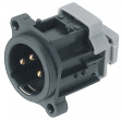 NC3MAY XLR Panel-mount male receptacle 3Pblack