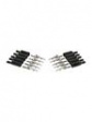 BU-P2240-0 Alligator Clips with Insulators 10pcs Black/Metal 10A