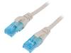 DK-1511-010 Patch cord; U/UTP; 5e; многопров; Cu; ПВХ; серый; 1м