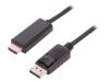 50437, Кабель; DisplayPort 1.2; вилка DisplayPort, вилка HDMI; 3м, QOLTEC