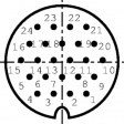 99 0739 00 24 Appliance plug, 24-pin 694 Poles=24 Male
