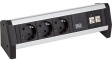 902.195 Power Strip, 3xDE, 2xCAT6, 2m