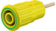 23.3130-20 Safety Socket _4mm Green / Yellow 24A 1kV Gold-Plated