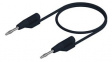 MVLF WS 2/100 SW Test Lead \x1a2mm 1m Black Nickel-Plated Brass