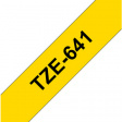 TZE-641 Этикеточная лента 18 mm черный на желтом