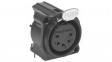 AC5FAH-AU-B XLR, Receptacle 5 AC PCB Black