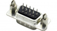 RND 205-00778 D-Sub plug, poles 9, 180deg./solder pcb tht