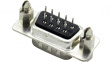 RND 205-00778 D-Sub plug, poles 9, 180deg./solder pcb tht