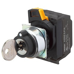 A22NK-3BB-01DA-G021, Переключатель с ключем серии A22N, трехпозиционный, пластиковый, автоматический, Omron