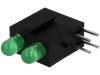 L-964ZM/2GD-RV LED; в корпусе; Кол-во диод:2; 3мм; THT; зеленый; 10-25мкд; 60°