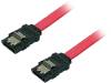 CS0001 Кабель: SATA; 2 вилки SATA типа L; 500мм; красный
