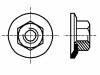 M4/BN712 Гайка; с юбкой; шестигранная; M4; сталь; Покрытие: цинк; Шаг:0,7