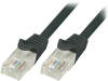 CP2013U Patch cord; U/UTP; 6; многопров; CCA; ПВХ; черный; 0,25м; 24AWG