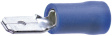 3911 [100 шт] Blade terminal Tinned Brass Blue 6.3 x 0.8 mm Pack of 100 pieces