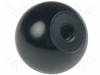 DIN319-KU-32-M6-C, Ручка сферическая; Диам:32мм; M6; 14,5мм; черный, ELESA+GANTER