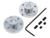 ALUMINUM MOUNTING HUB FOR 1/4? SHAFT M3, Крепление колеса; Ось: гладкая; Кол-во шт: 2; Диам.вала: 6,35мм, POLOLU
