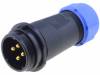 SP2111/P4II Вилка; "папа"; SP21; PIN:4; IP68; 7?12мм; пайка; на провод; 500В