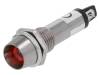 IND8-12R-B, Индикат.лампа: LED; вогнутый; 12ВDC; Отв: O8,2мм; IP40; под пайку, Ninigi