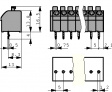 250-506 PCB terminal block 0.5...1.5 mm2 solid or stranded 5 mm, 6 poles