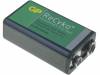 RECYKO 6F22/150 Аккумулятор: Ni-MH; 6F22; 8,4В; 150мАч; ReCyko; 26,5x15,7x48,5мм