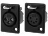710-0400 Гнездо; XLR; "мама"; PIN:4; прямой; пайка; Контакты: фосфор-бронза
