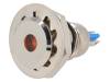 GQ12F-D/O/24, Индикат.лампа: LED; плоский; 24ВDC; Отв: O12мм; IP67; под пайку, Onpow