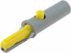 AK10GE, Crocodile clip; 6A; 60VDC; yellow; Grip capac: max.7.5mm, Hirschmann