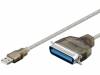 USB-AM/DB25M-LPT, Кабель / адаптер; вилка Centronics 36pin, вилка USB A; 1,5м, Goobay