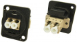 CP30214 Fiber Optic Connector in XLR Housing 2 x LC Duplex MM FT black