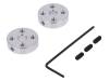 ALUMINUM MOUNTING HUB FOR 5MM SHAFT #4-4 Крепление колеса; Ось: гладкая; Кол-во шт: 2; Диам.вала: 5мм
